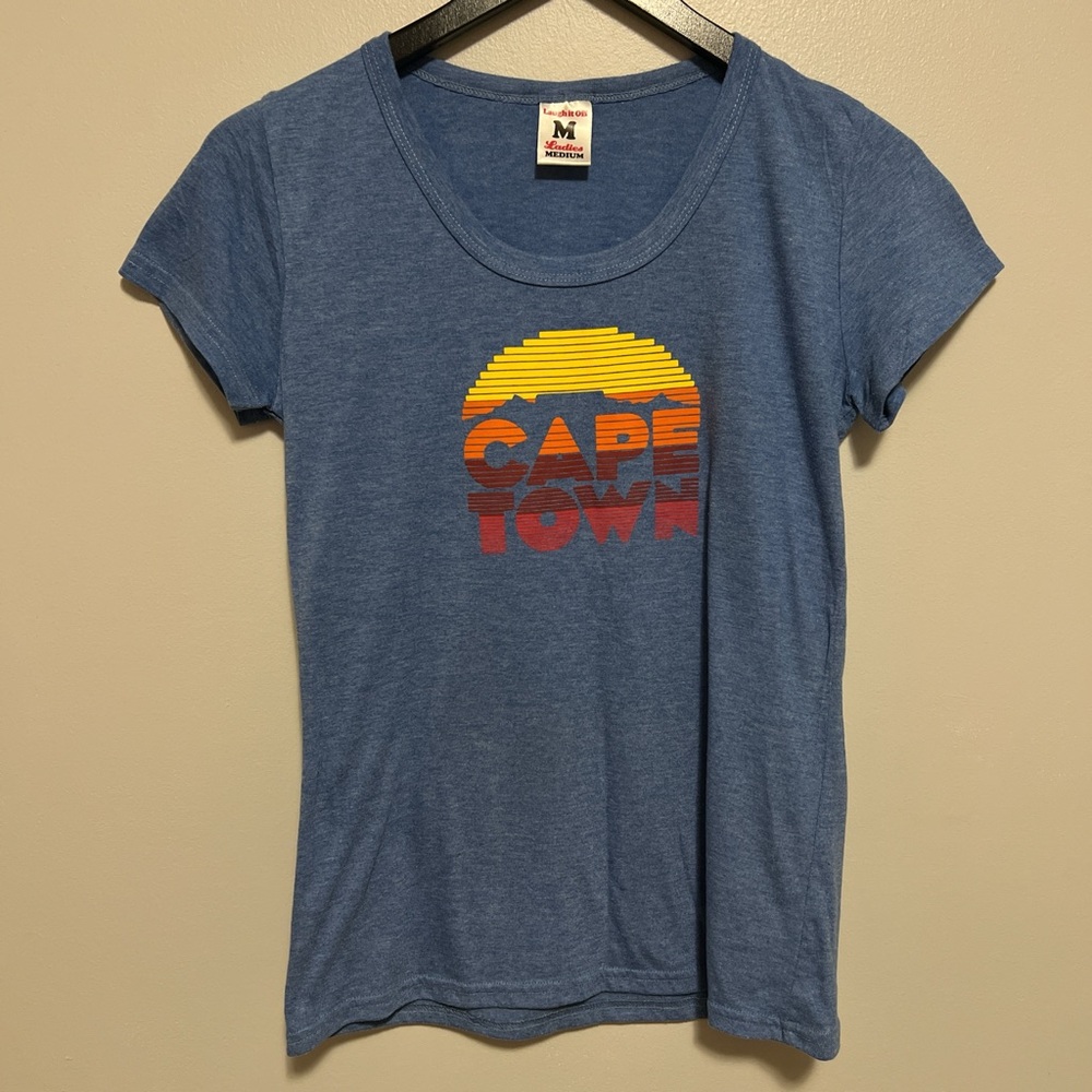 Cape Town Graphic Tee - Blue Women's Top M